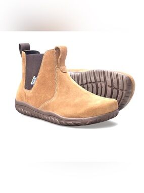 Lems Chelsea Suede Barefoot Boots in Cedar w/ Brown Sole Size M10 W11.5 UK9 EU43